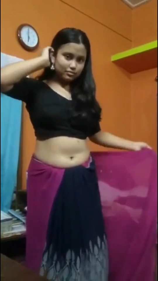 Cute Girl Stripping Saree And Showing Naked Boobs