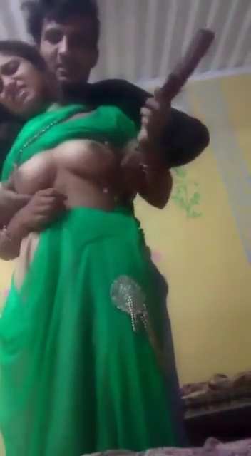 Girlfriend In Saree Lets Boyfriend Press Her Big Boobs