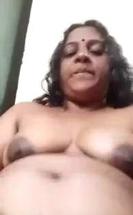 South Indian Milf Boobs Squeezing And Black Pussy Show