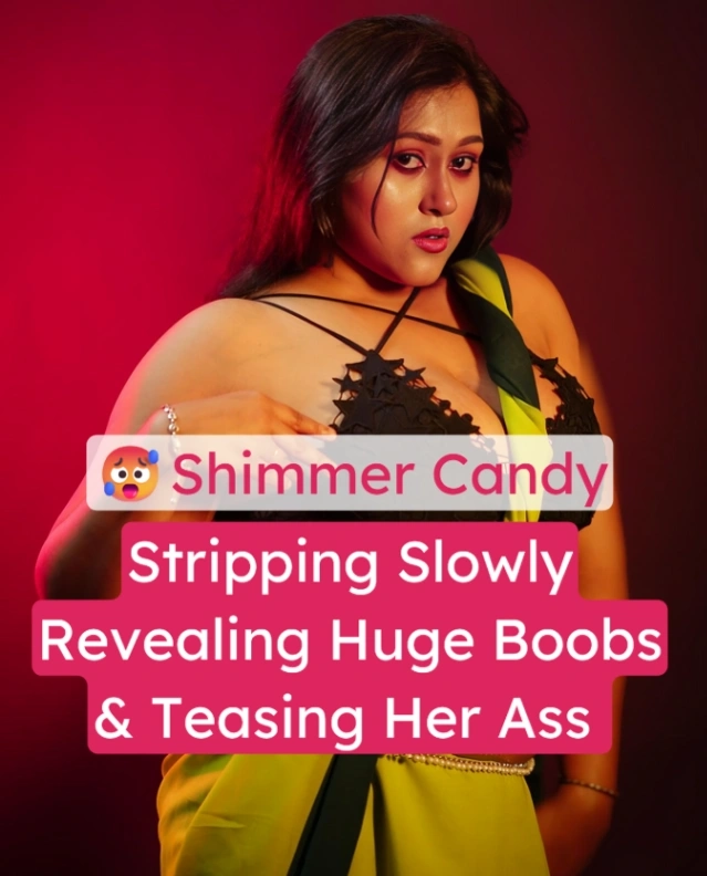 Shimmar Candy Nude Stripping Slowly Revealing Huge Boobs